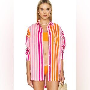 NWOT beach riot alexa sunset stripes button up